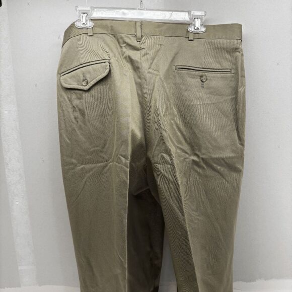 NWT Polo Ralph Lauren Stewart Pant Men 36 Tan Chino Trousers Cotton NOS VTG New - Picture 10 of 11